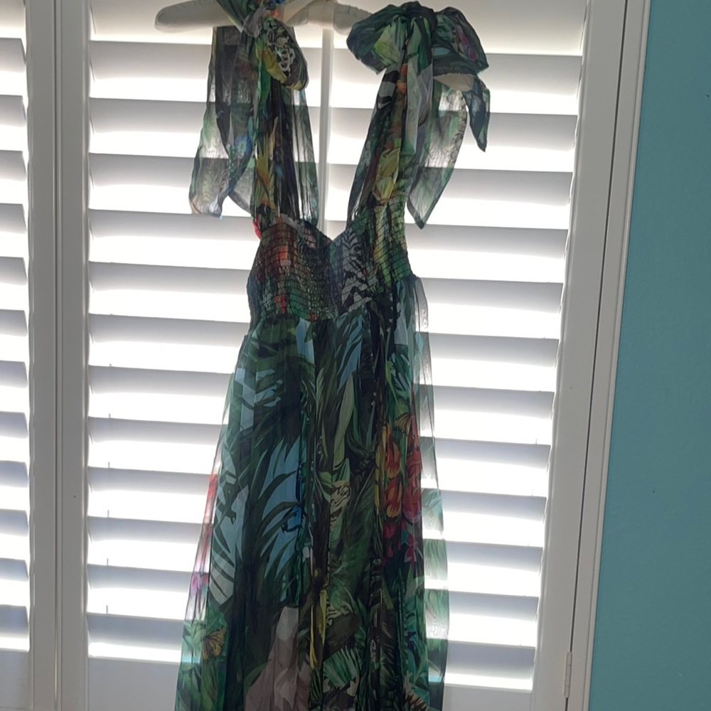 Ankle length flowing colorful dress👗